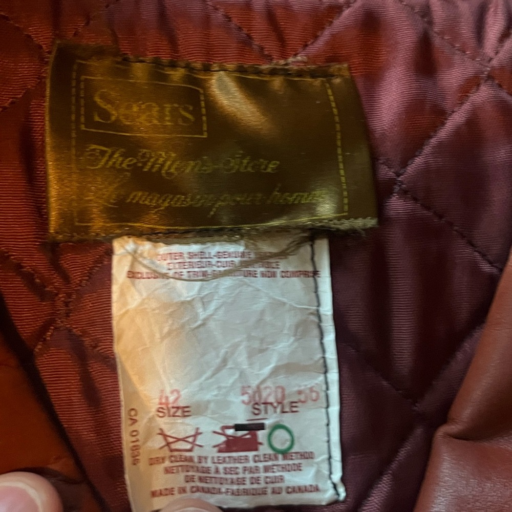 Sears Brown Leather Trench Coat - Picture 7 of 10